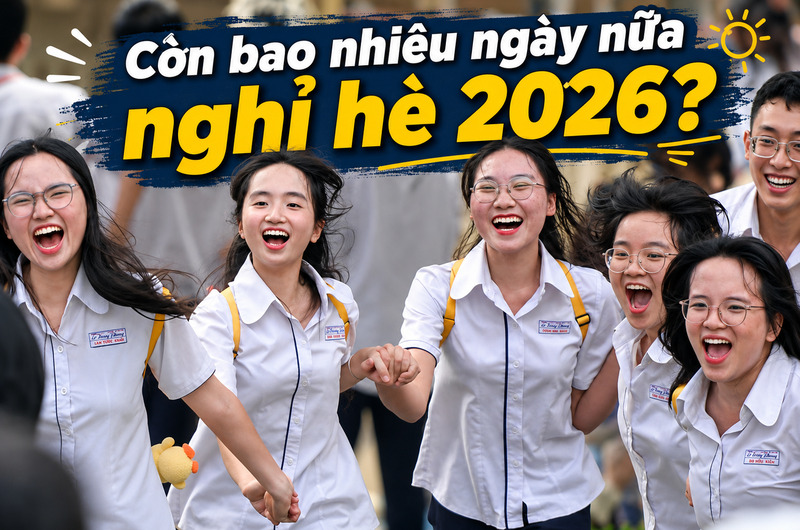 Tính từ ngày 11/5/2026, học sinh còn khoảng 20–21 ngày nữa để bước vào kỳ nghỉ hè 2026 theo mốc tham khảo. 